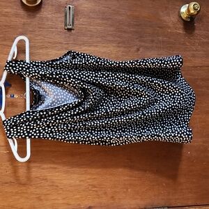 Black and white dots dress tank top